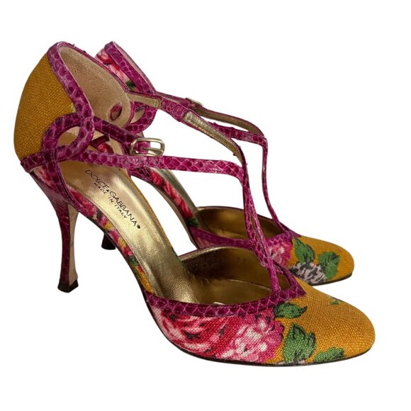 Dolce & Gabbana Floral Heels size 5.5 - Picture 6 of 8